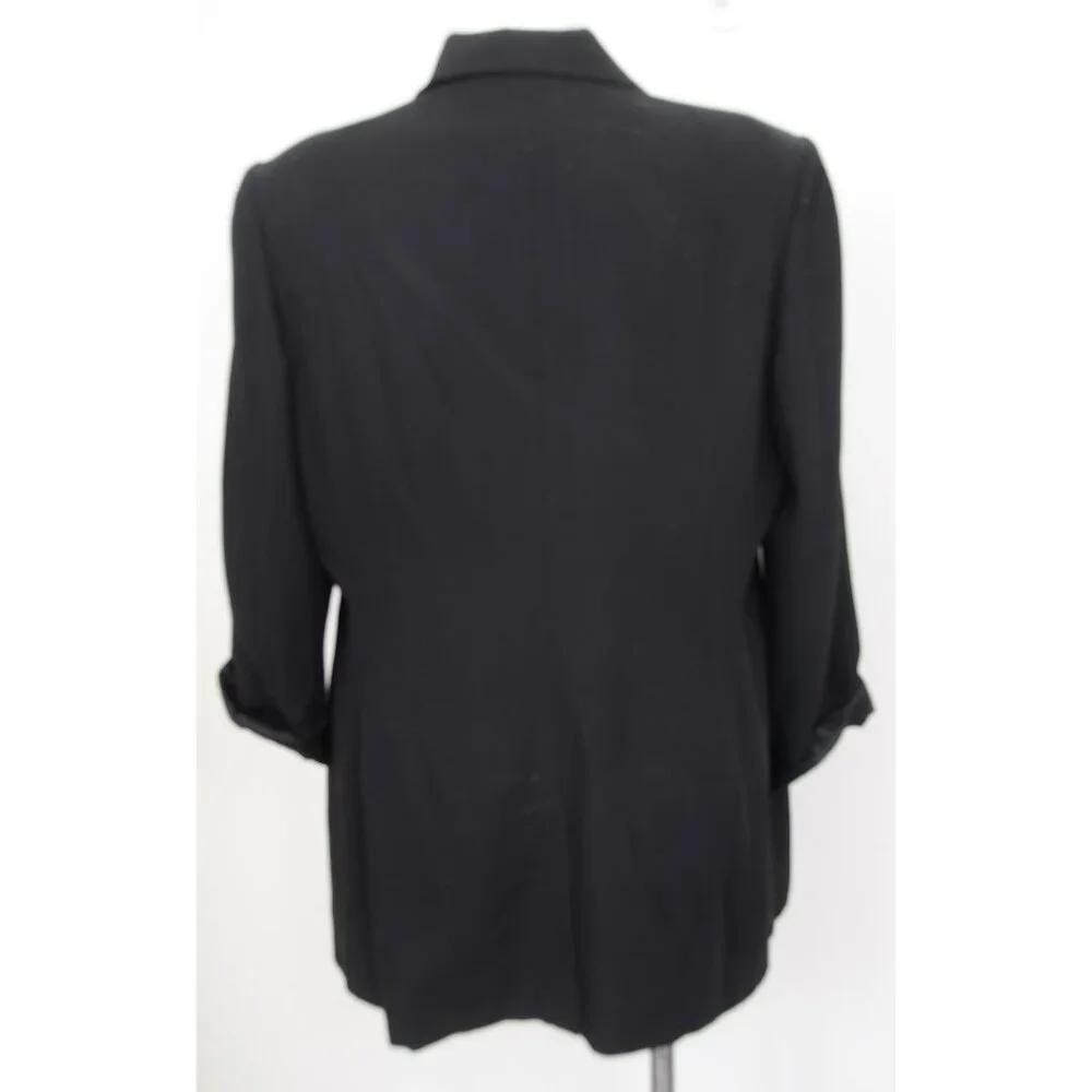 VTG Clifford&Wills Women's PLUS Size 20W Black WOOL Blend Blazer Business Casual - Picture 5 of 9